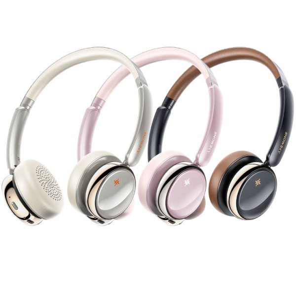 FiiO Snowsky Anytime noise-cancelling Bluetooth headphones, white, pink and black