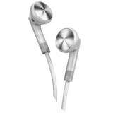 FiiO FF1 earbuds, silver, angled