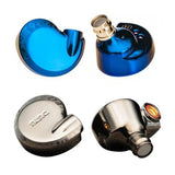 DUNU Falcon Ultra in-ear monitors, blue and titanium