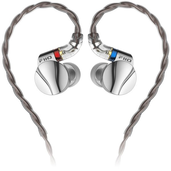 FiiO FD15 in-ear monitors, silver, with cable