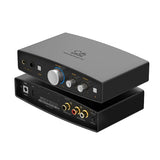 Shanling EH1 desktop DAC and headphone amp, black, front and rear