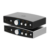 Shanling EH1 desktop DAC and headphone amp, black and silver stacked