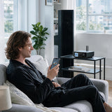 Shanling SM50 in black on a side table, played from a phone