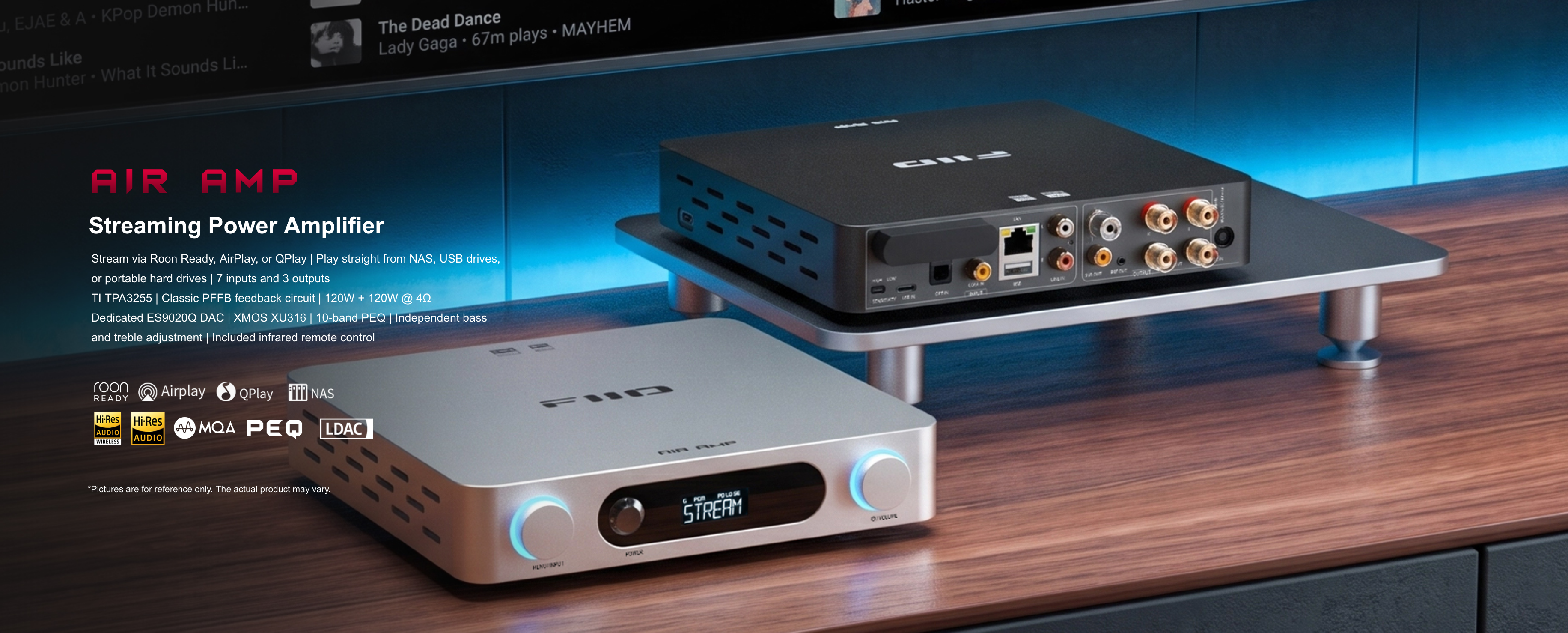 FiiO AIR AMP Music Streamer, DAC and Power Amplifier - FiiO