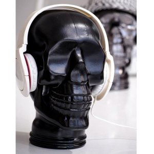 AMP3 Luxury Glass Skull Headphones Stand
