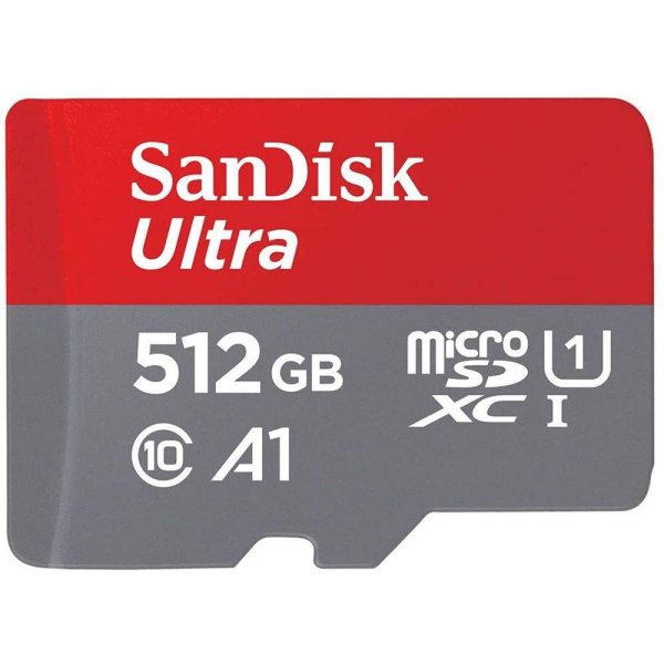 SanDisk Ultra 512GB micro SDXC Class 10 Memory Card and SD Adapter