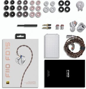 FiiO FD15 Magnalium Dynamic Driver IEMs - SILVER (Box opened)