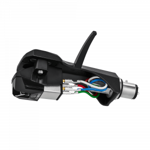 Audio Technica AT-VM95E Elliptical stereo cartridge on AT-HS6 Headshell - BLACK