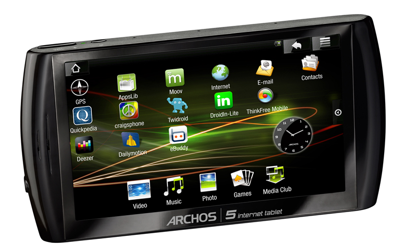 mp3 players archos 5 160gb hdd